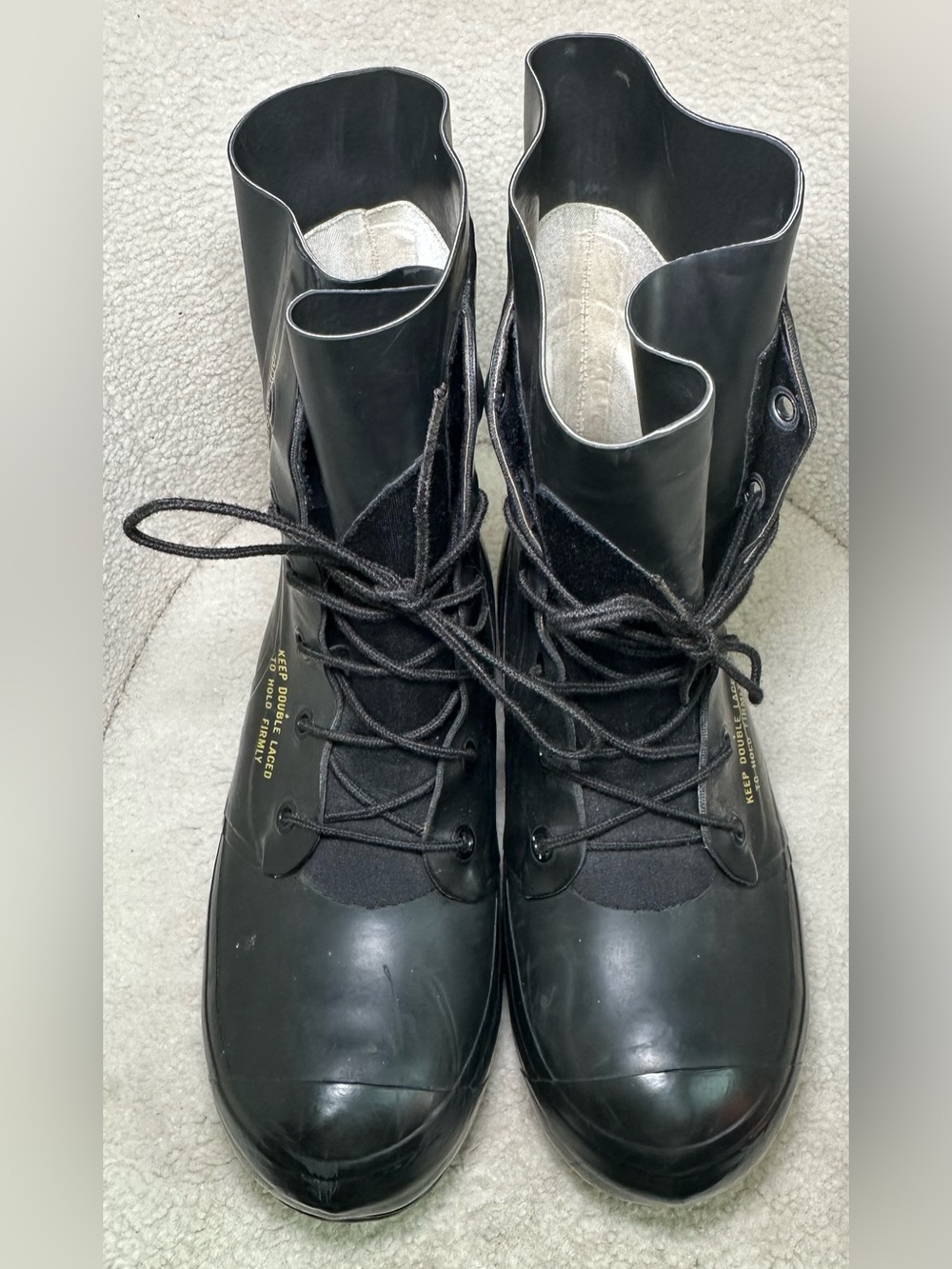 Vintage 1982 Bata U.S. Military Arctic Overboots Black Rubber Cold weather boots - Picture 10 of 15
